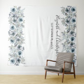 Tenture Floral bleu arrière-plan photo Wedding shower Prop (En situation (horizontale))