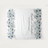 Tenture Floral bleu arrière-plan photo Wedding shower Prop (Devant (Horizontal))