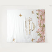 Tenture Floral Blush Rose Or Tiara Butterfly Quinceañera (Devant (Horizontal))