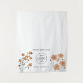 Tenture Floral Boho Flowers Pop Up Shop Table Runner Inscr (Devant)