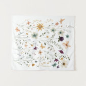 Tenture Floral & Butterfly,  Whimsical Garden-Inspired  (Devant (Horizontal))