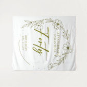 Tenture Floral Crown 40e anniversaire de fête arrière-plan (Devant (Horizontal))