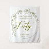 Tenture Floral Crown 40e anniversaire de fête arrière-plan (Devant)