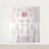 Tenture Floral Dusty rose Mariage chinois fond (Devant)