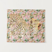 Tenture Floral empreinte de léopard tropical hawaïen  (Devant (Horizontal))