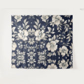 Tenture Floral en bleu (Devant (Horizontal))
