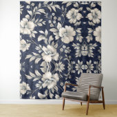 Tenture Floral en bleu (En situation)