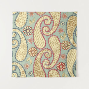 Tenture Floral ethnique, cachemire style vintage.