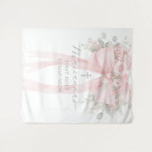 Tenture  Floral Eucalyptus Bow First Holy Communion (Devant (Horizontal))