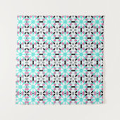 Tenture Floral géométrique moderne (Devant (Horizontal))