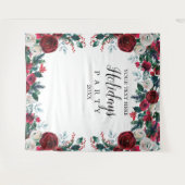 Tenture Floral Holiday Party photobooth backdrop  (Devant (Horizontal))
