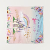 Tenture Floral Magical Princess Castle Backdrop & Tapestry (Devant (Horizontal))