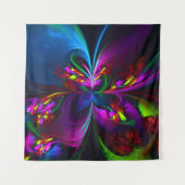 Tenture Floral moderne Art Abstrait Rouge Bleu Motif #15 (Devant (Horizontal))