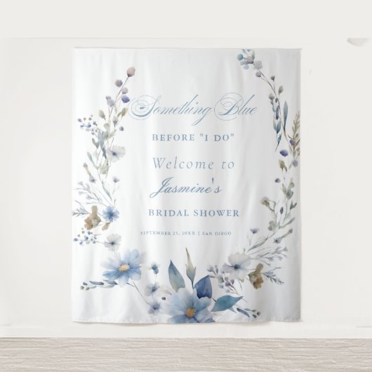 Tenture Floral Quelque chose de bleu avant de faire Fête d (Devant)