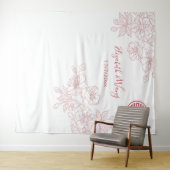 Tenture Floral rose rose Mariage chinois arrière-plan (En situation (horizontale))