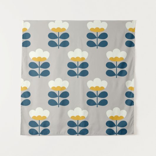 Tenture Floral seamless pattern design. Scandinavian style (Devant)