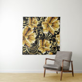 Tenture Floral seamless pattern. Flourish 3d wallpaper. Or (En situation (horizontale))