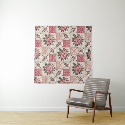 Tenture  Floral Seamless Pattern, Roes Seamless Pattern (En situation (horizontale))