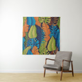 Tenture Floral seamless pattern with leaves. tropical back (En situation)