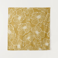 Florale d'or monochrome : Abstrait sans fil