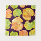 Tenture Floraux d'aquarelle d'automne, motif sans soudure. (Devant (Horizontal))