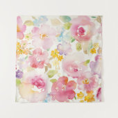 Tenture Flore aquarelle (Devant (Horizontal))
