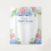 Tenture Flore bleu Hydrangea Fête des mariées fond (Devant)