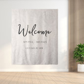 Tenture Flore Blush Calligraphie Ampersand Vert