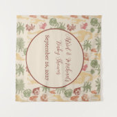 Tenture Flore de girafe rustique (Devant (Horizontal))