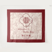 Tenture Flore Double Xi Chine Mariage arrière-plan (Devant (Horizontal))