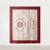 Tenture Flore Double Xi Chine Mariage arrière-plan (Devant)