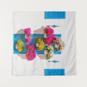 Tenture Flore ethnique : Mur de jardin (Devant (Horizontal))