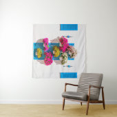 Tenture Flore ethnique : Mur de jardin (En situation (horizontale))