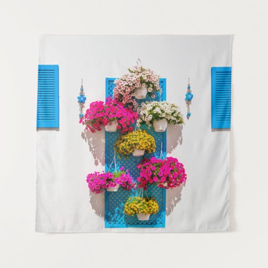 Tenture Flore ethnique : Mur de jardin (Devant)