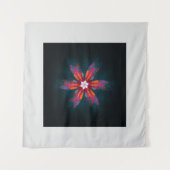 Tenture Flore Mandala Flowers Orange Red Blue Abstract (Devant (Horizontal))