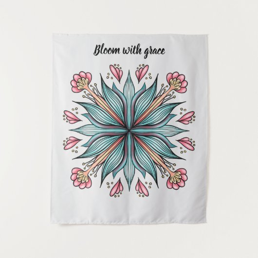 Tenture Flore printanière : géométrique (Devant)