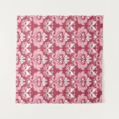 Tenture Flore rouge : Beige pâle sans joint (Devant (Horizontal))