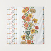 Tenture Flore stylisée : Aquarelle Design sans joint. (Devant (Horizontal))