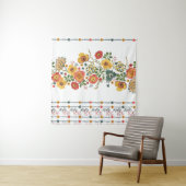 Tenture Flore stylisée : Aquarelle Design sans joint. (En situation)