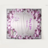Tenture Flore violet tendance Mariage chic fond (Devant (Horizontal))