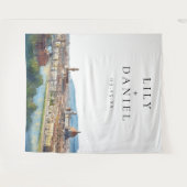 Tenture Florence Italian Wedding Photo Backdrop (Devant (Horizontal))