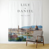 Tenture Florence Italian Wedding Photo Backdrop (En situation)