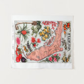 Tenture Floride - Carte de l'État des Everglade (Devant (Horizontal))