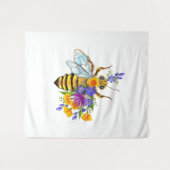 Tenture Flower bee with wild plants (Devant (Horizontal))