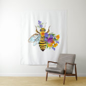 Tenture Flower bee with wild plants (En situation)