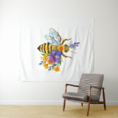 Tenture Flower bee with wild plants (En situation (horizontale))