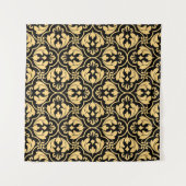 Tenture Flower geometric pattern. Seamless vintage backgro (Devant (Horizontal))