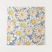 Tenture Flowers pattern lotus lily (Devant (Horizontal))