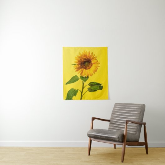 Tenture Flowers | Sunflower on Yellow (En situation)