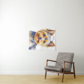 Tenture Fluffy Yorkshire Terrier Soft and Gentle Dog Art (En situation (horizontale))